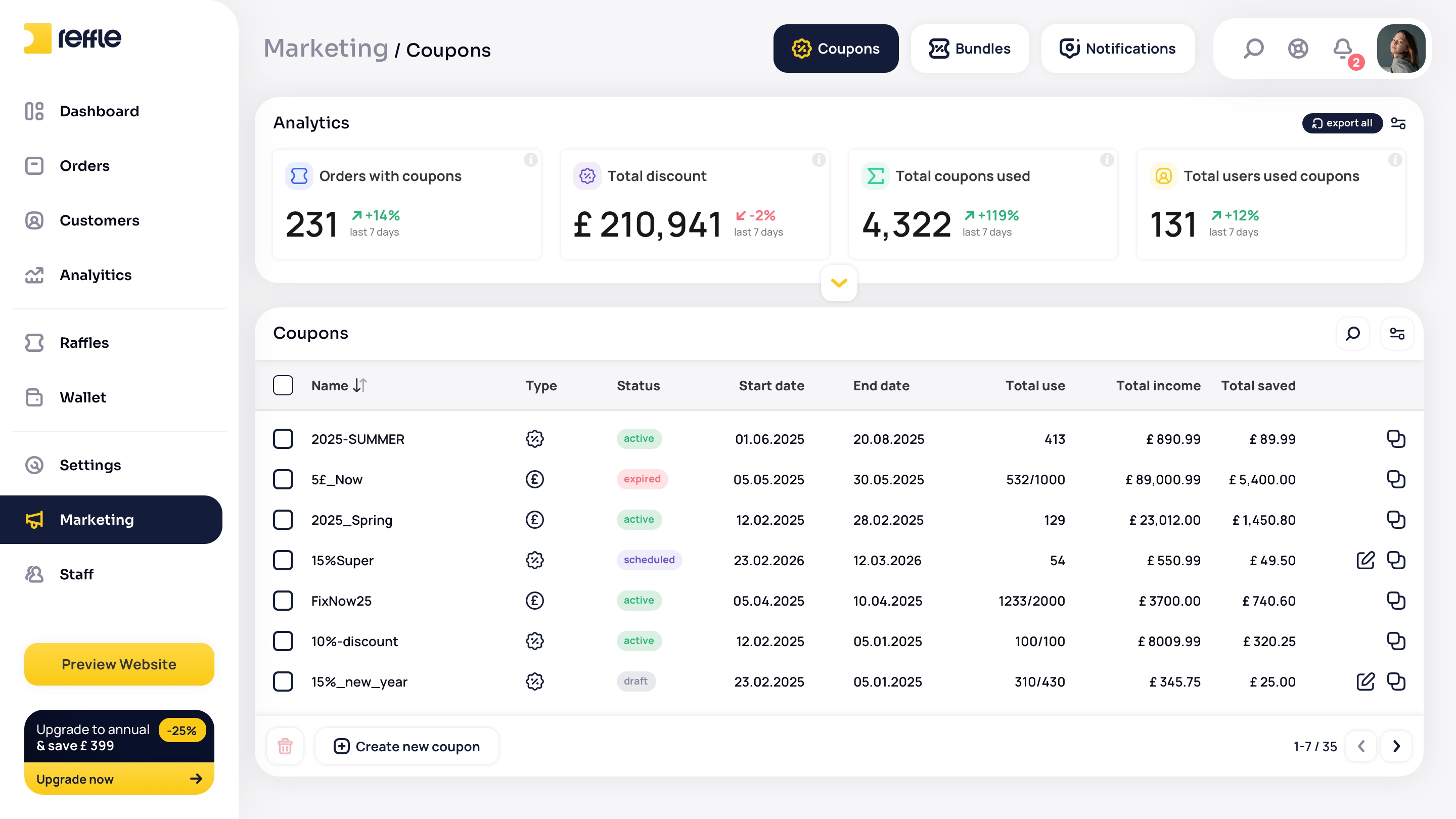 Marketing screen 2